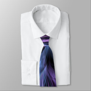 Fractal Marble Purple N Blue Tie