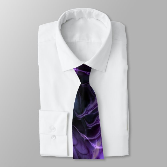 Fractal Marble Purple Tie (Tied)
