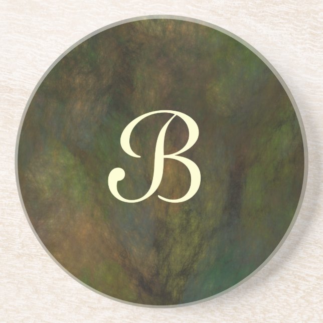 Fractal Marble Series-9---Grn coaster--1 of Coaster (Front)