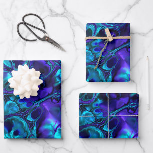 Fractal Marble Wrapping Paper Sheet