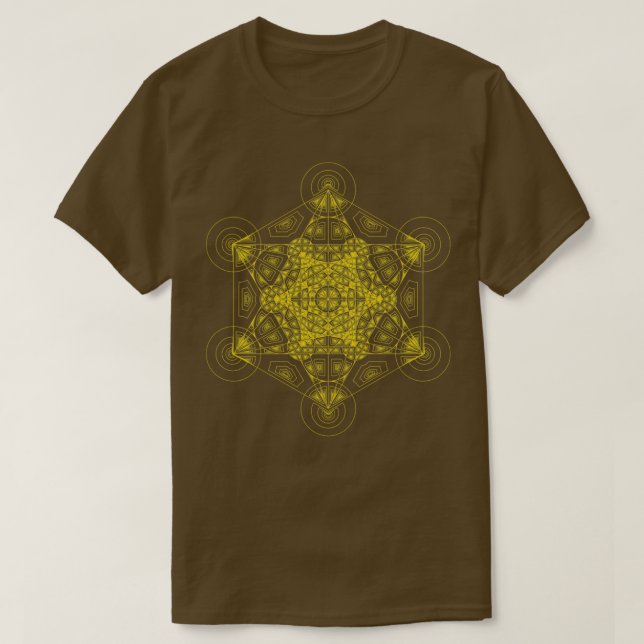 Fractal Metatrons Orange T-Shirt (Design Front)