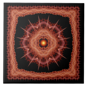 Fractal mystical prickly pattern tile