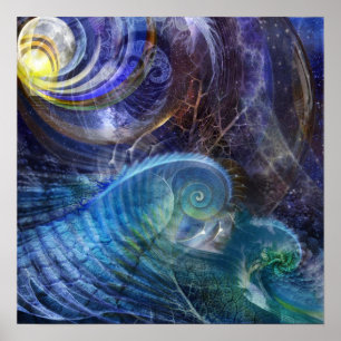 Fractal Ocean Poster