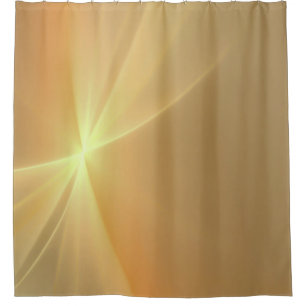 Fractal orange gold background shower curtain