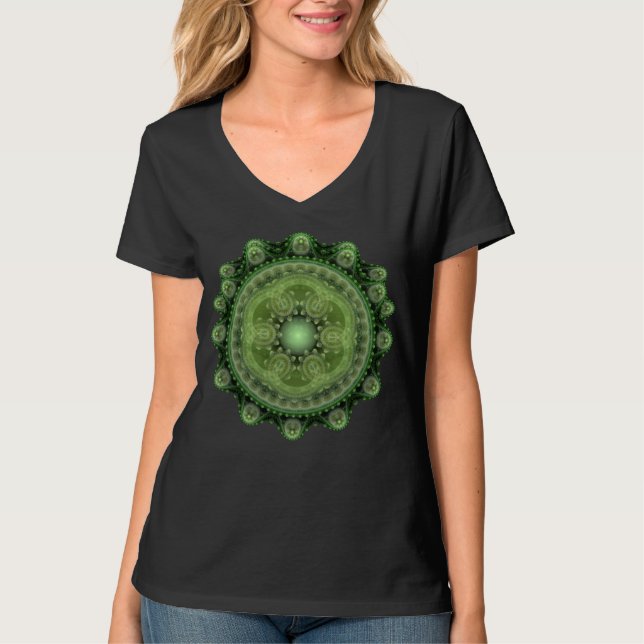 Fractal ornate round pattern T-Shirt (Front)