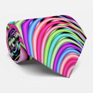 Fractal Pastel Swirls Tie