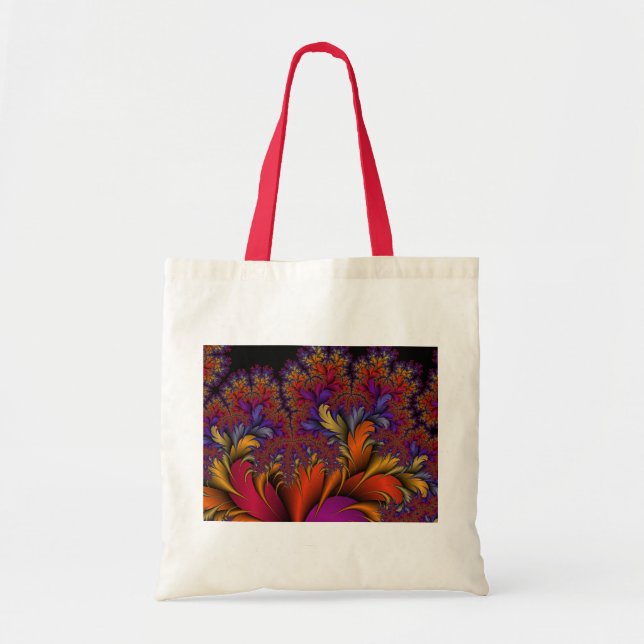 Fractal Peacock Ore Tote Bag (Front)