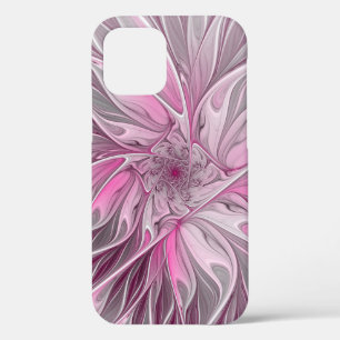 Fractal Pink Flower Dream, Floral Fantasy Pattern iPhone 12 Case