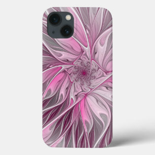 Fractal Pink Flower Dream, floral Fantasy Pattern iPhone 13 Case