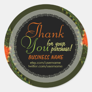 Fractal Planet Business Thank You Sticker