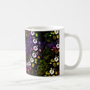 fractal purple floral Psychedelic Rainbow Spiral Coffee Mug