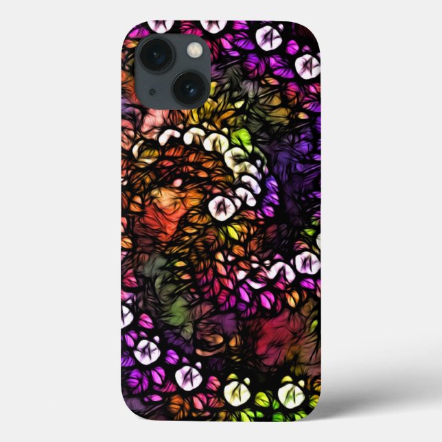 fractal purple Psychedelic Rainbow Spiral Trippy Case-Mate iPhone Case (Back)