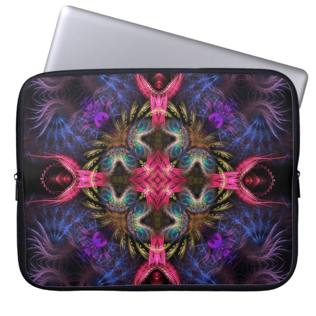 Fractal Quatro Geometry Artistry Laptop Sleeve (Front)