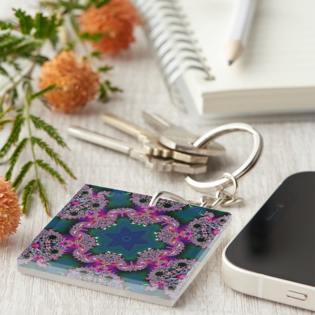 Fractal Radiance  Key Ring (Front Right)