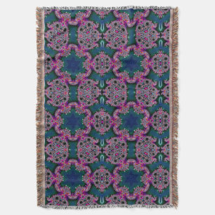 Fractal Radiance Throw Blanket