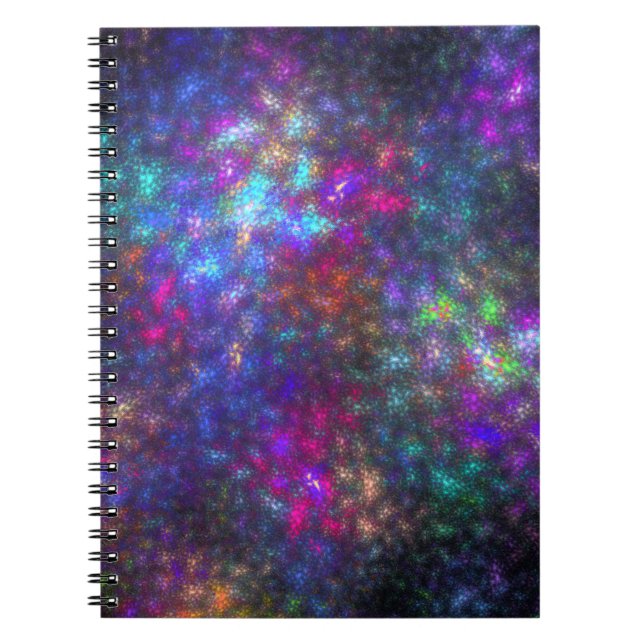 Fractal Rainbow Spiral Notebook (Front)