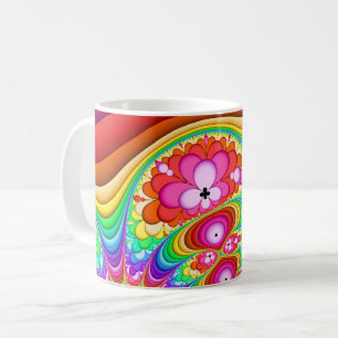Fractal Retro Groovy Trip Coffee Mug