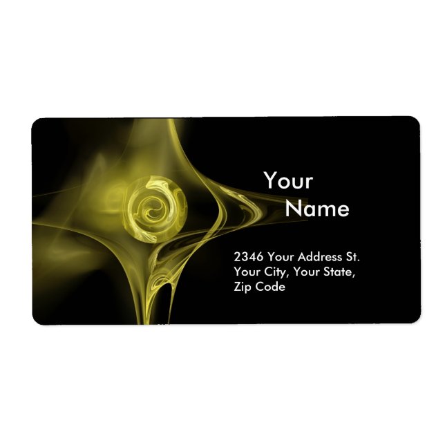 FRACTAL ROSE 1 Antique Light Yellow Black (Front)