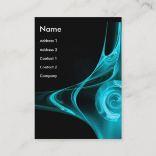 FRACTAL ROSE 2 bright blue Business Card