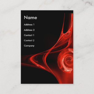FRACTAL ROSE 2, bright red Business Card