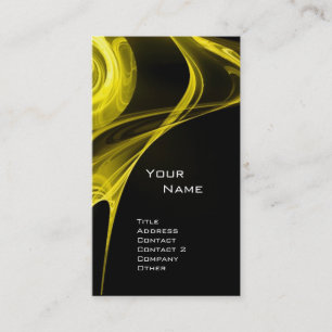FRACTAL ROSE 3 bright light yellow Business Card