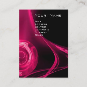 FRACTAL ROSE 3 bright pink violet black Business Card