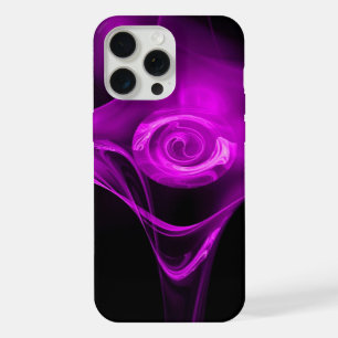 FRACTAL ROSE , Purple Violet black iPhone 15 Pro Max Case