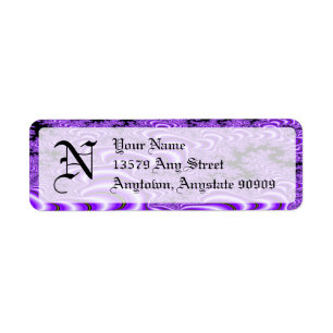 Fractal S~01 Monogram Return Address Labels