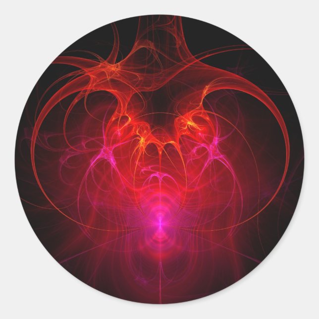 Fractal - Science - The neural network Classic Round Sticker (Front)