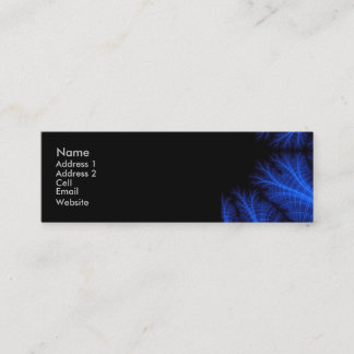 Fractal Sea Fan skinny Mini Business Card