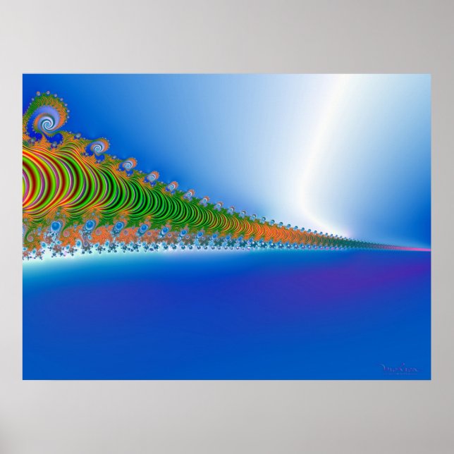 Fractal Seascape Poster (Front)