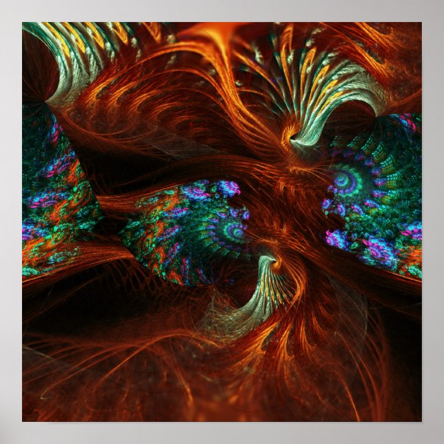 Fractal Seeds Swirl Poster (Front)