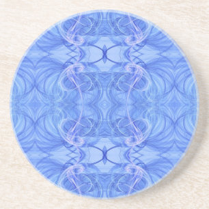 Fractal Series-8---Blue Coaster 1 of colours