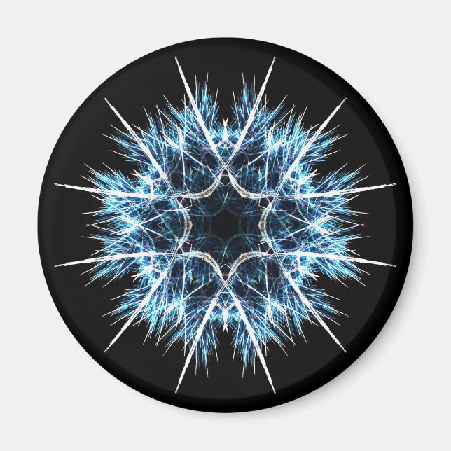 Fractal snowflake magnet (Front)