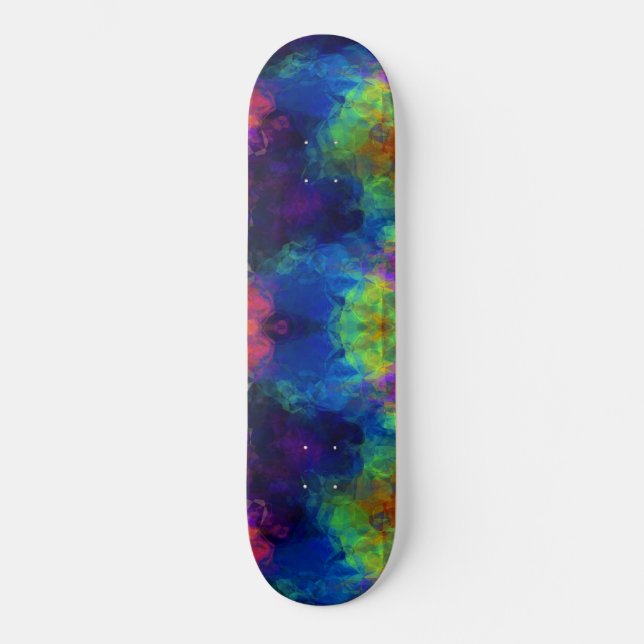 Fractal Space Longboard Long Board Sacred Geometry Skateboard (Front)