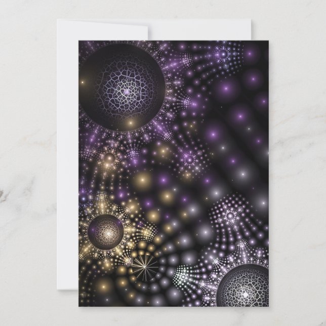 Fractal Sphere Art Mandala Universe Invitation (Front)