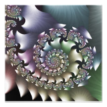 Fractal spiral art print