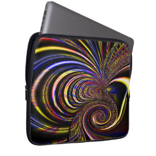 Fractal Spiral Designed  (13") Electronics Bag