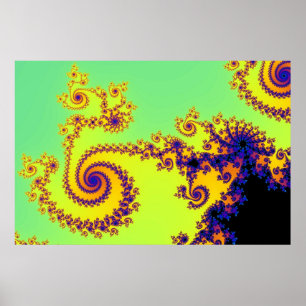 Fractal Spirals Poster