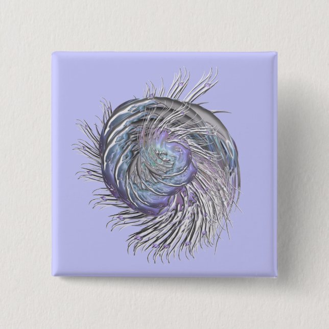 Fractal Squidly Thing 15 Cm Square Badge (Front)