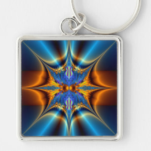 Fractal star. key ring