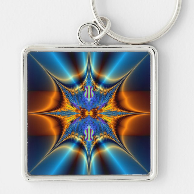 Fractal star. key ring (Front)