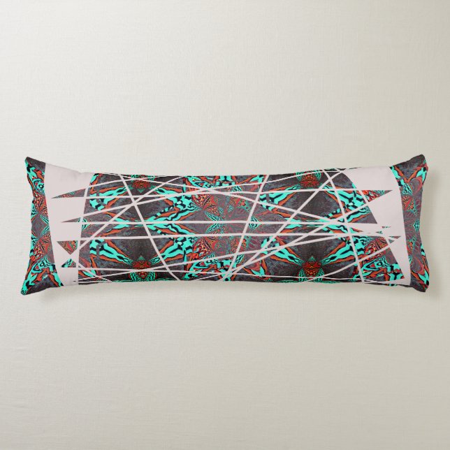 Fractal Star of Retro Future Complexity Body Cushion (Front)