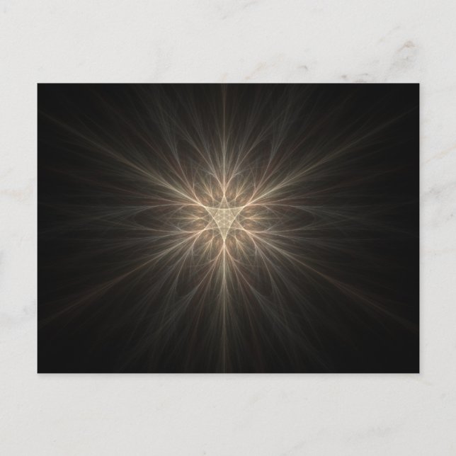 Fractal Star or Snowflake Design Postcard (Front)