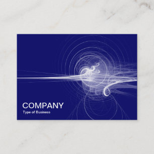 Fractal Swirl - Deep Navy Business Card