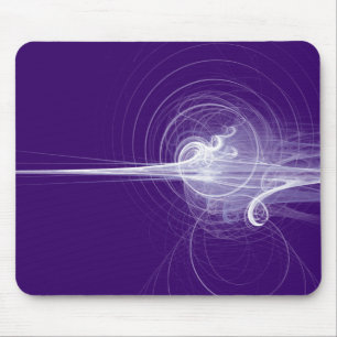 Fractal Swirl - Deep Purple Mouse Pad
