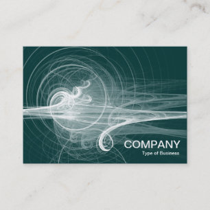 Fractal Swirl II - Forest Green Business Card