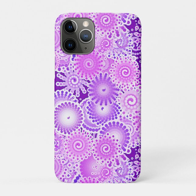 Fractal swirl pattern, shades of purple Case-Mate iPhone case (Back)