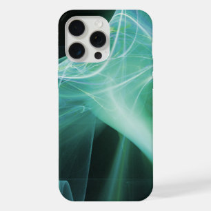 FRACTAL SWIRLS IN BLUE TURQOISE GREEN TEAL iPhone 15 PRO MAX CASE