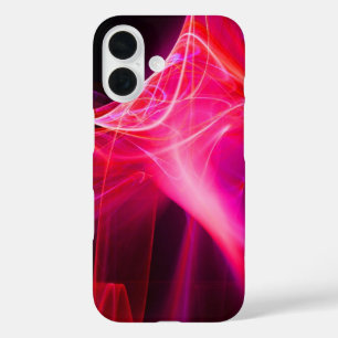 FRACTAL SWIRLS IN PURPLE PINK RED iPhone 16 CASE